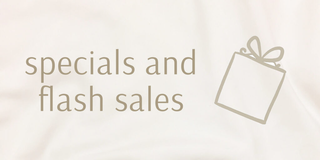 specials and flash sales
